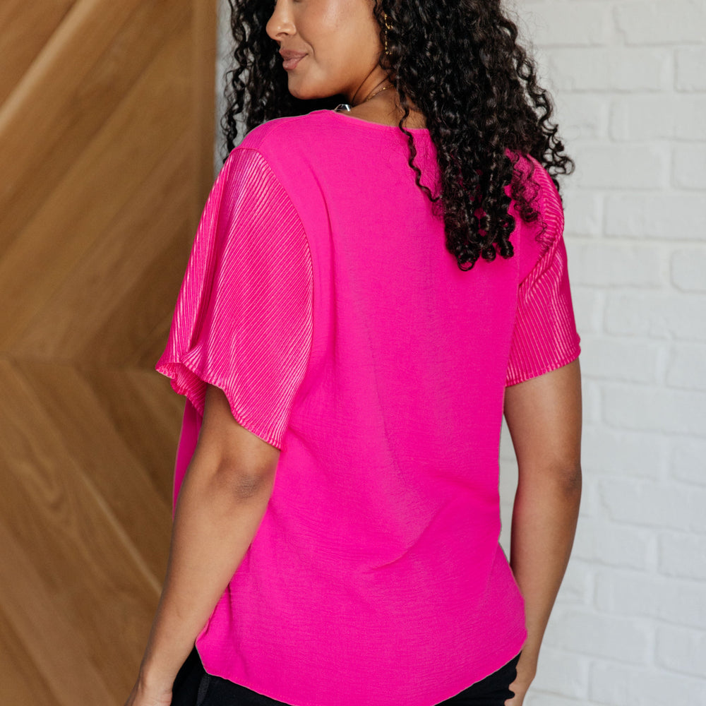 
                      
                        Pink and Perfect Ruffle Sleeve Top
                      
                    