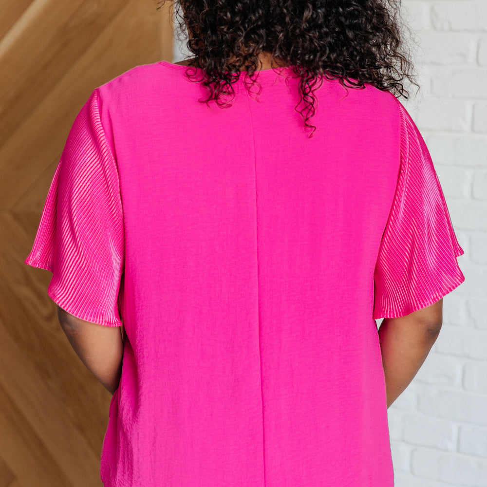 
                      
                        Pink and Perfect Ruffle Sleeve Top
                      
                    