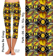  Pitches Be Crazy - Capri Leggings with Pockets