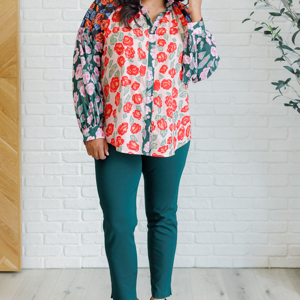 
                      
                        Presupposed Ideas Mixed Print Button Up Blouse
                      
                    