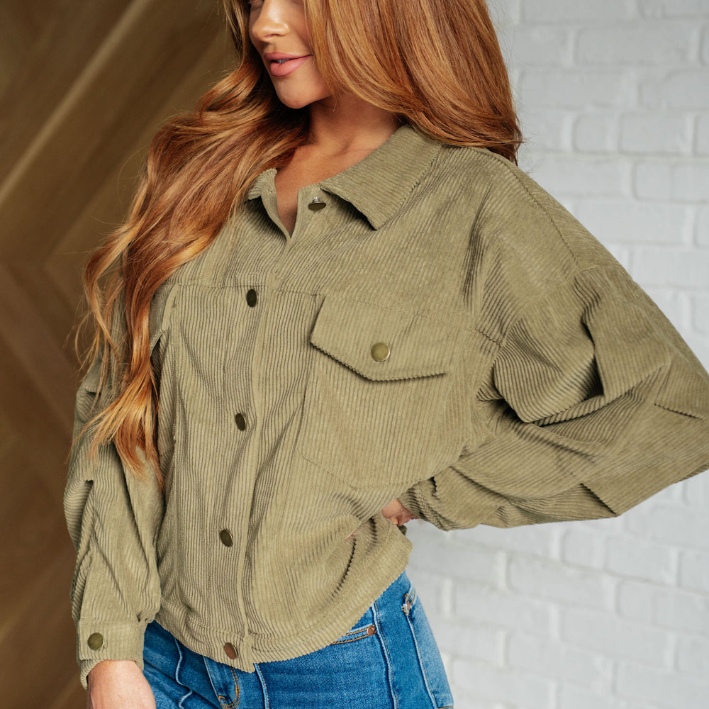 
                      
                        Primrose Corduroy Jacket in Olive
                      
                    