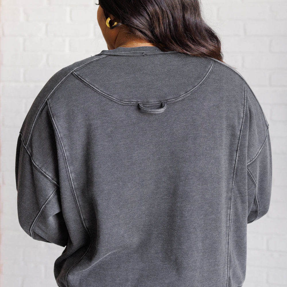 
                      
                        Quick Fix Mineral Wash Crew Neck Pullover in Black
                      
                    