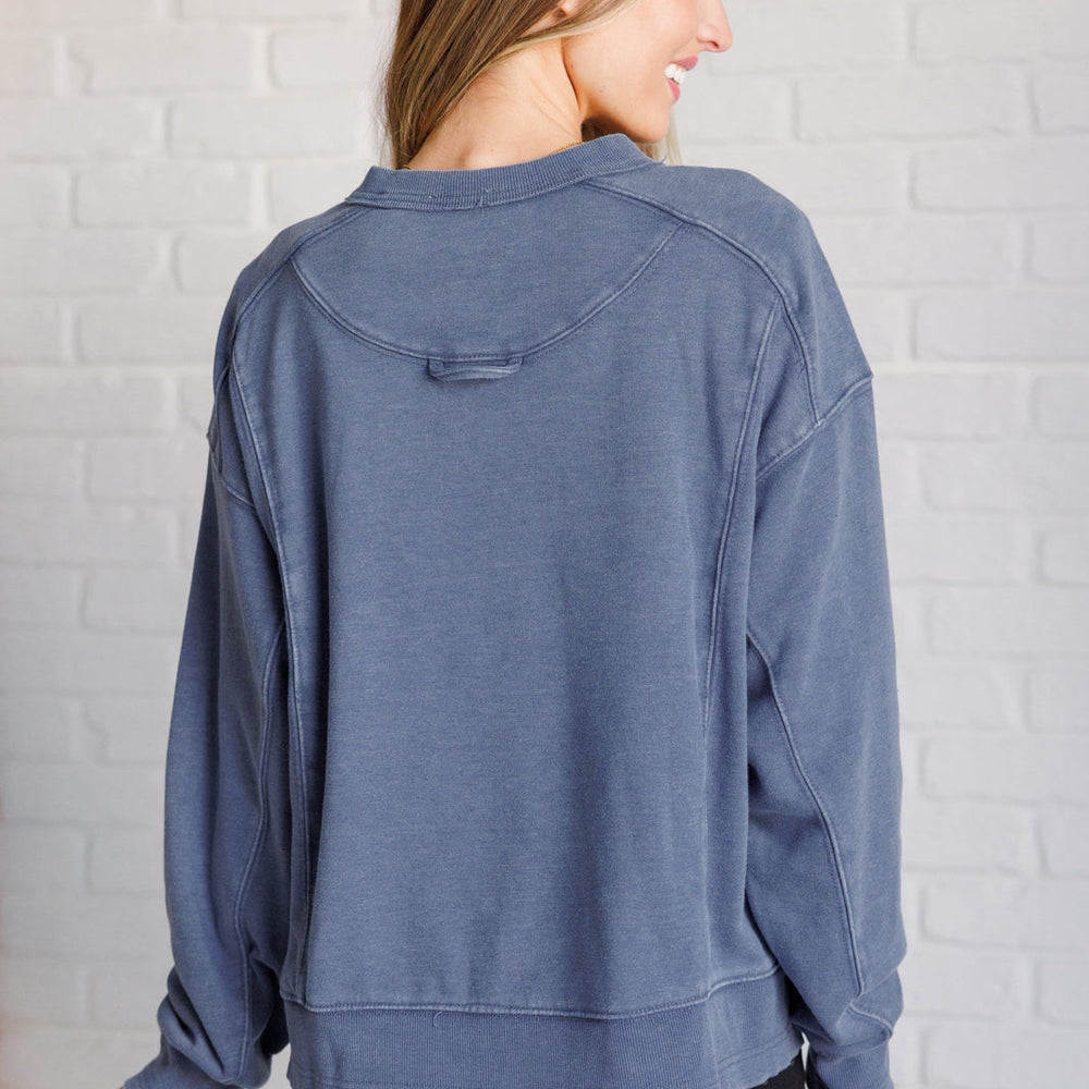 
                      
                        Quick Fix Mineral Wash Crew Neck Pullover in Psychic
                      
                    