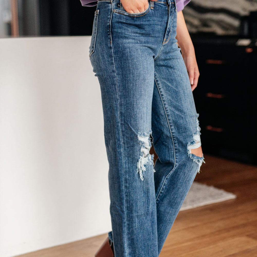 
                      
                        Rose High Rise 90's Straight Jeans in Dark Wash
                      
                    