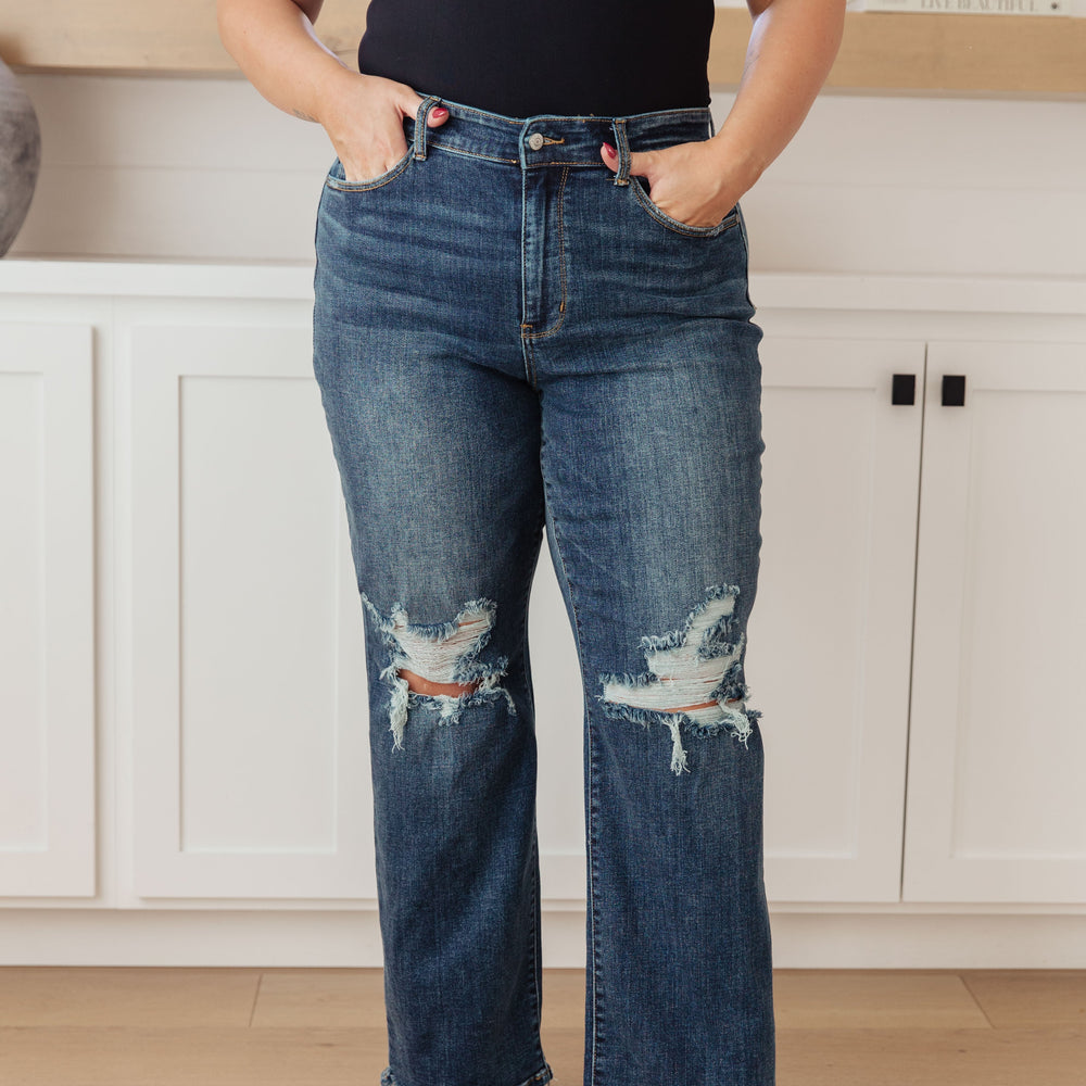 
                      
                        Rose High Rise 90's Straight Jeans in Dark Wash
                      
                    