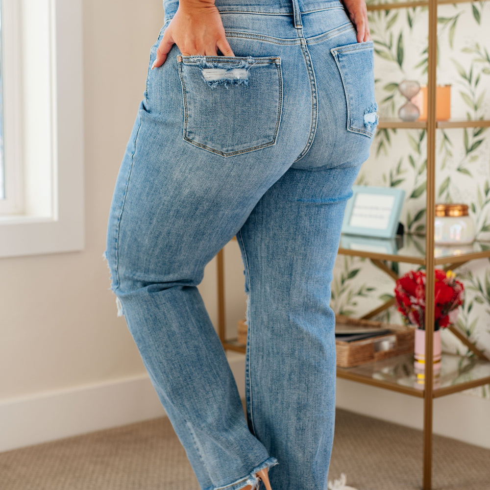 
                      
                        Rose High Rise 90's Straight Jeans in Light Wash
                      
                    