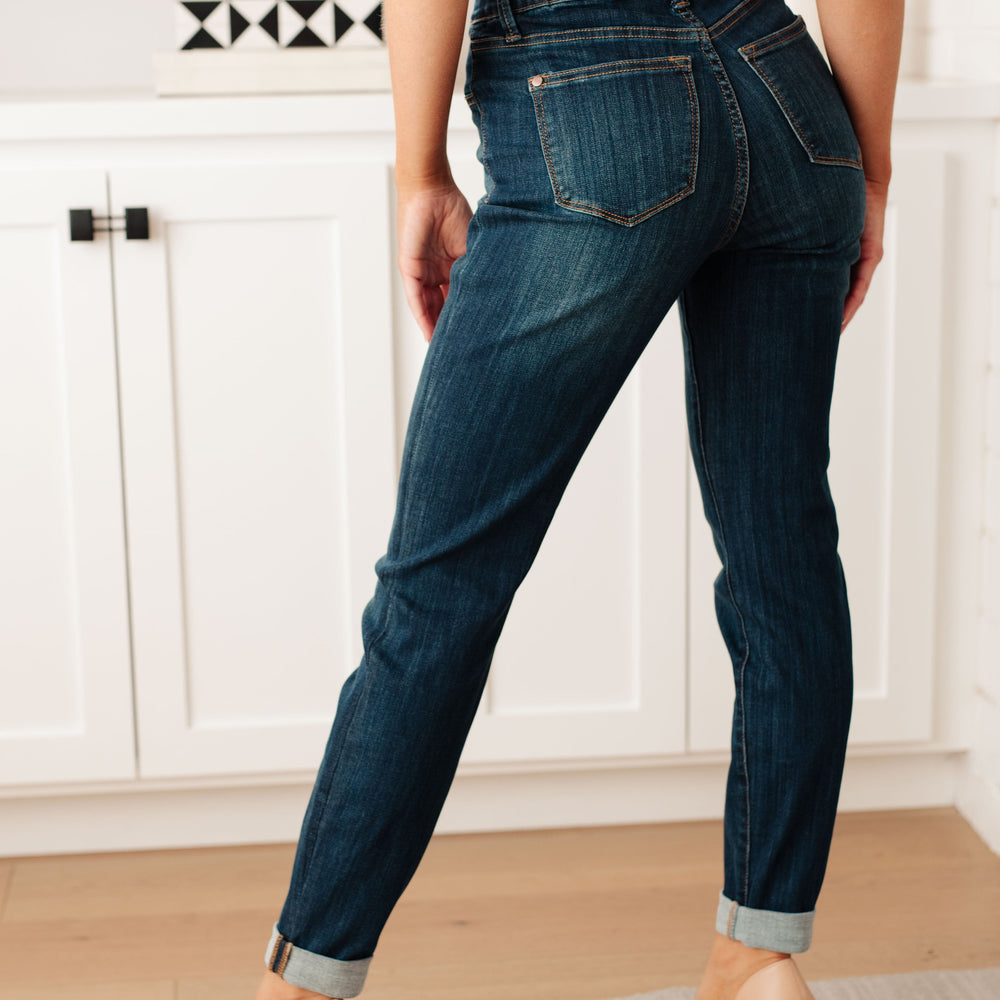 
                      
                        Rowena High Rise Pull On Double Cuff Slim Jeans
                      
                    