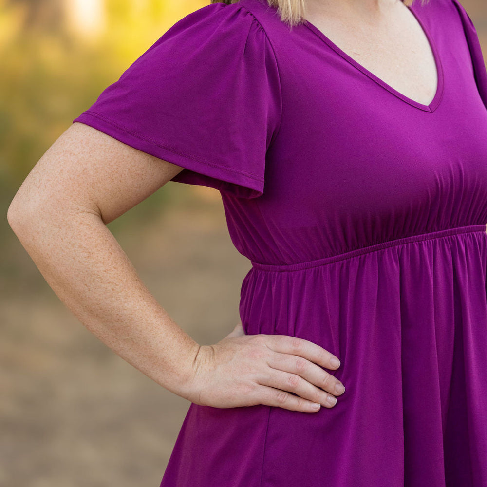 
                      
                        Emery Ruffle Top - Purple
                      
                    