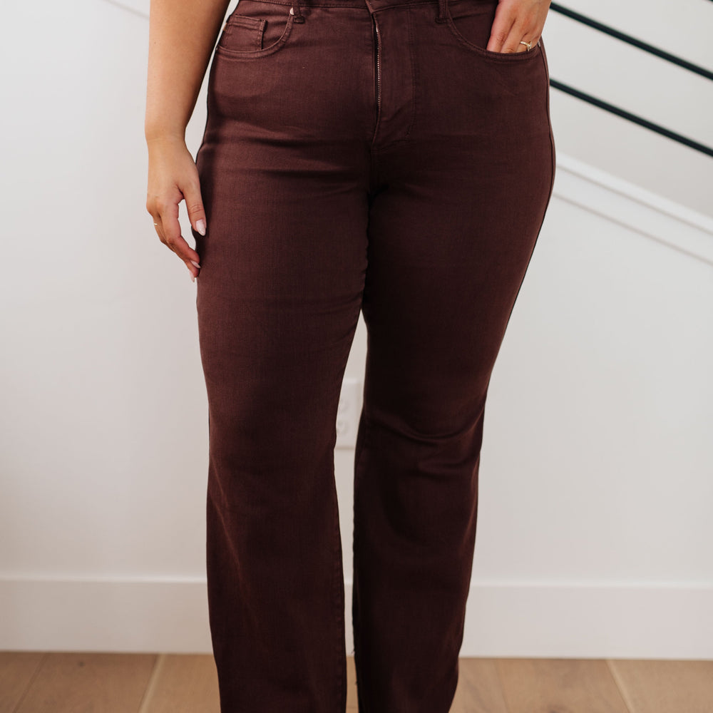 
                      
                        Sienna High Rise Control Top Flare Jeans in Espresso
                      
                    