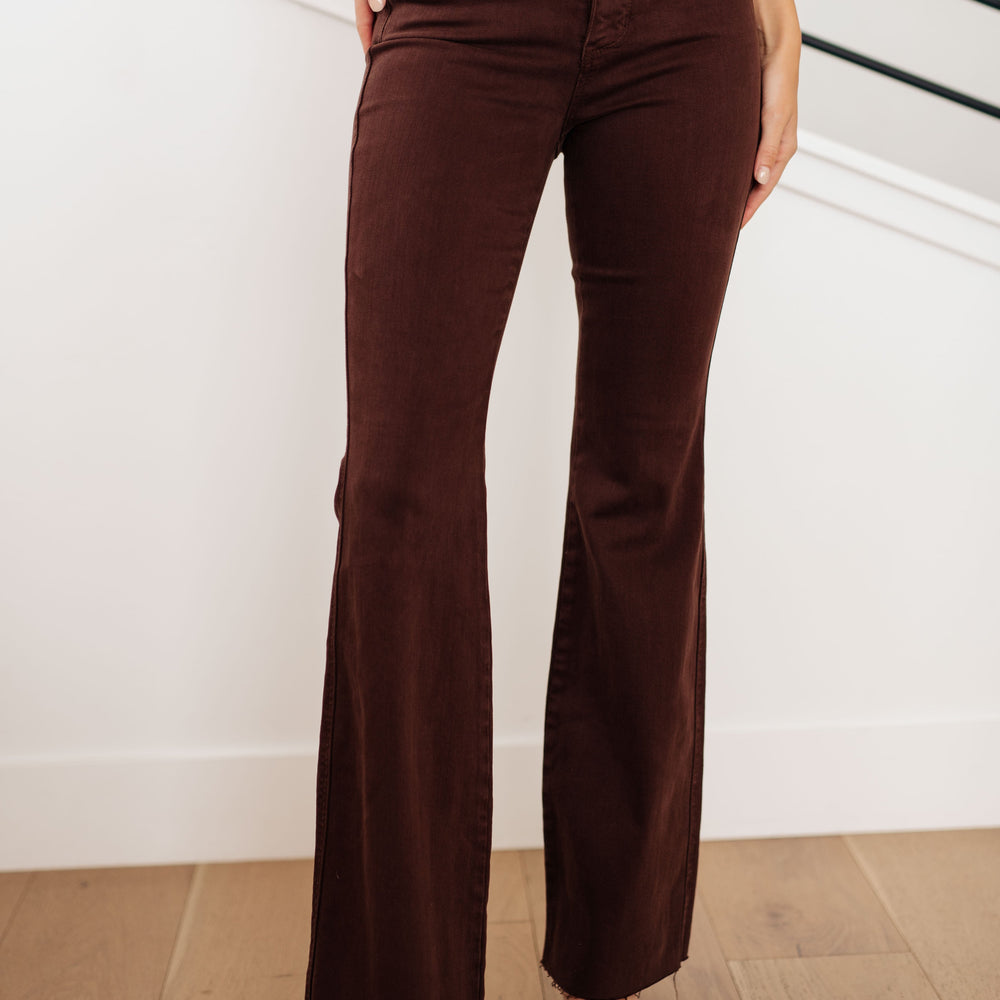 
                      
                        Sienna High Rise Control Top Flare Jeans in Espresso
                      
                    