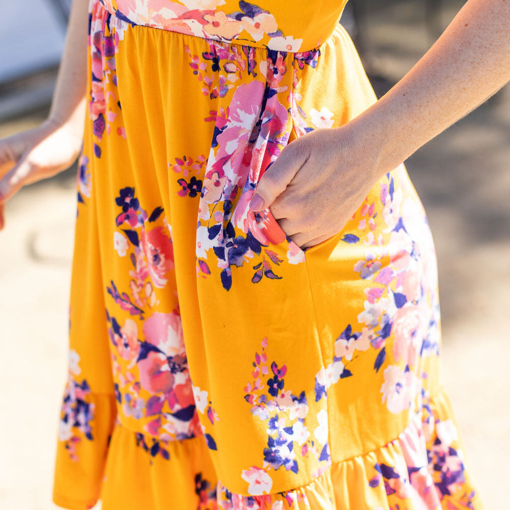 
                      
                        Rory Ruffle Dress - Golden Floral
                      
                    