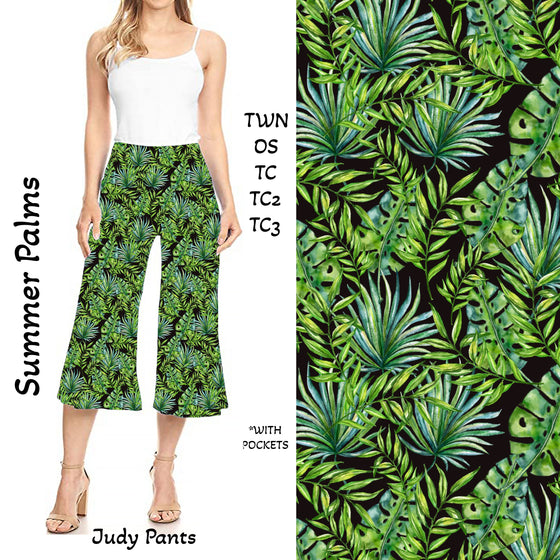 Summer Palms Judy Pants with Pockets