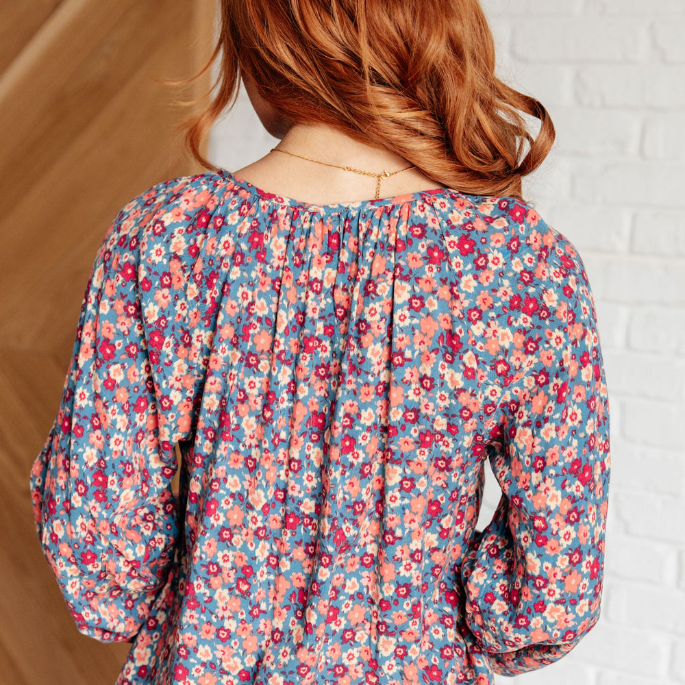 
                      
                        Sunday Brunch Blouse in Denim Floral
                      
                    