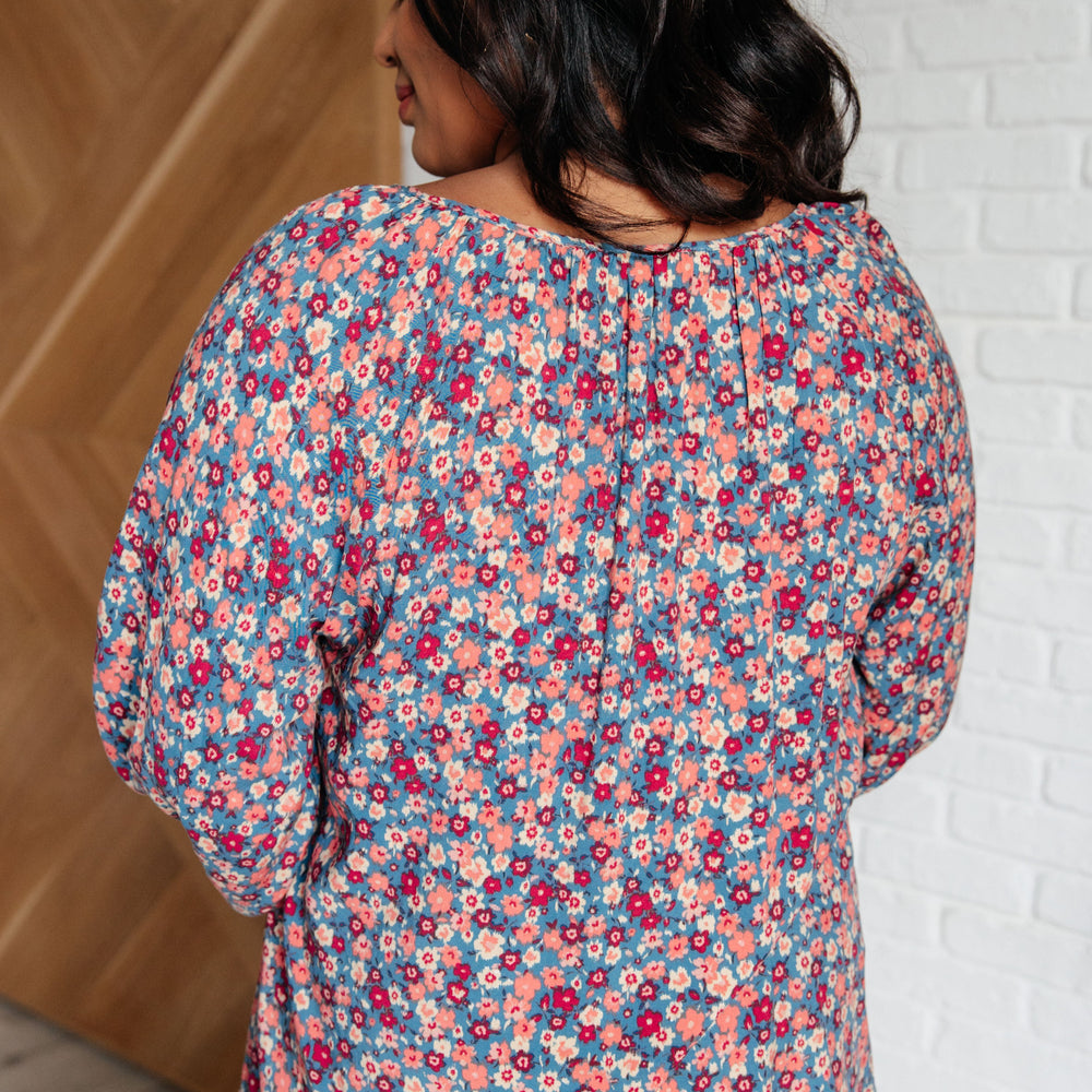 
                      
                        Sunday Brunch Blouse in Denim Floral
                      
                    