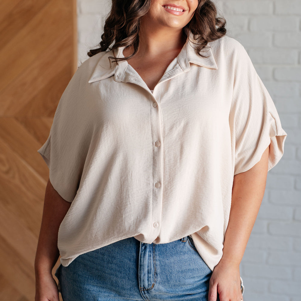 
                      
                        Sweet Simplicity Button Down Blouse in Oatmeal
                      
                    