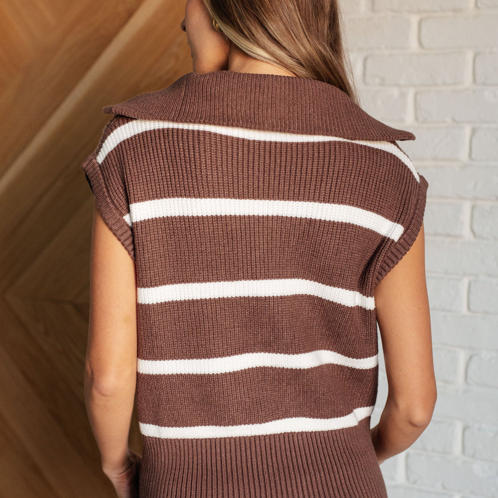 
                      
                        Tea Service 1/4 Zip Sleeveless Sweater
                      
                    