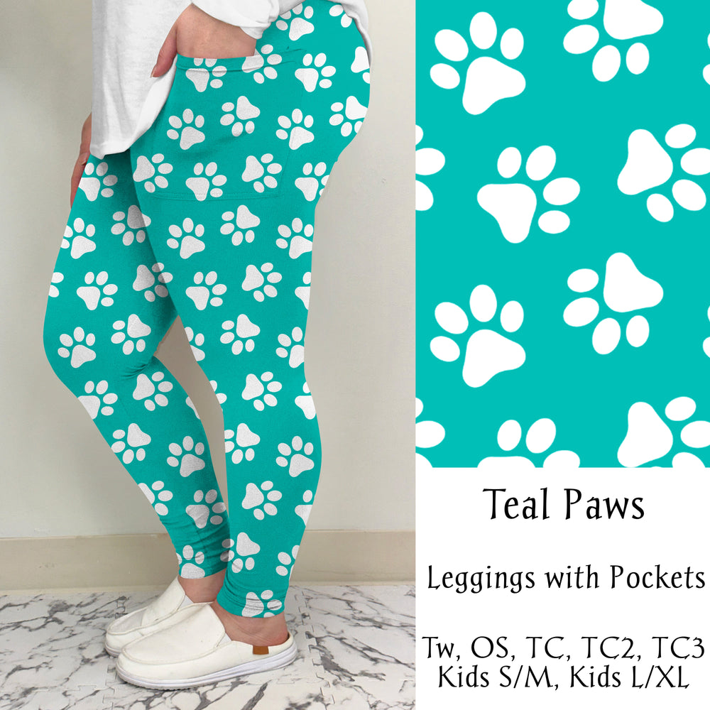 Teal Paw Leggings/Joggers | Pre-Sale ends 12/16 | ETA 32 Days