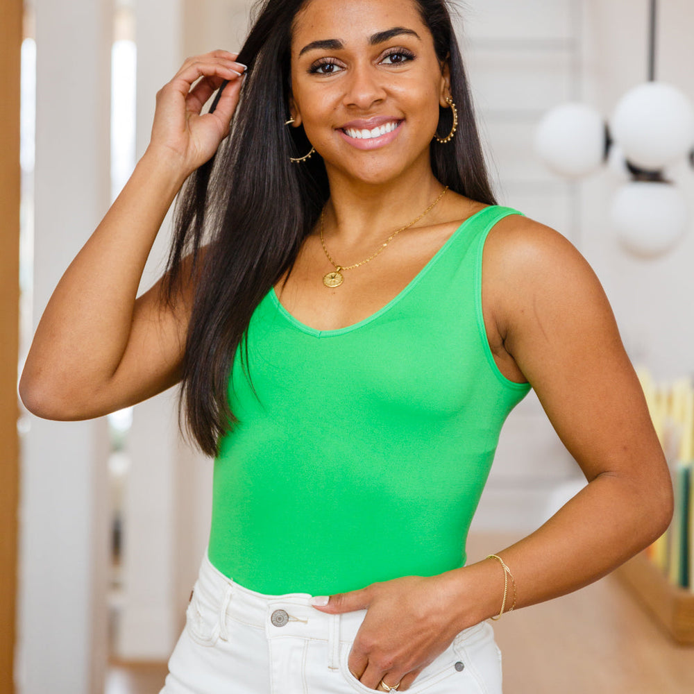 
                      
                        The Basics Bodysuit in Green
                      
                    