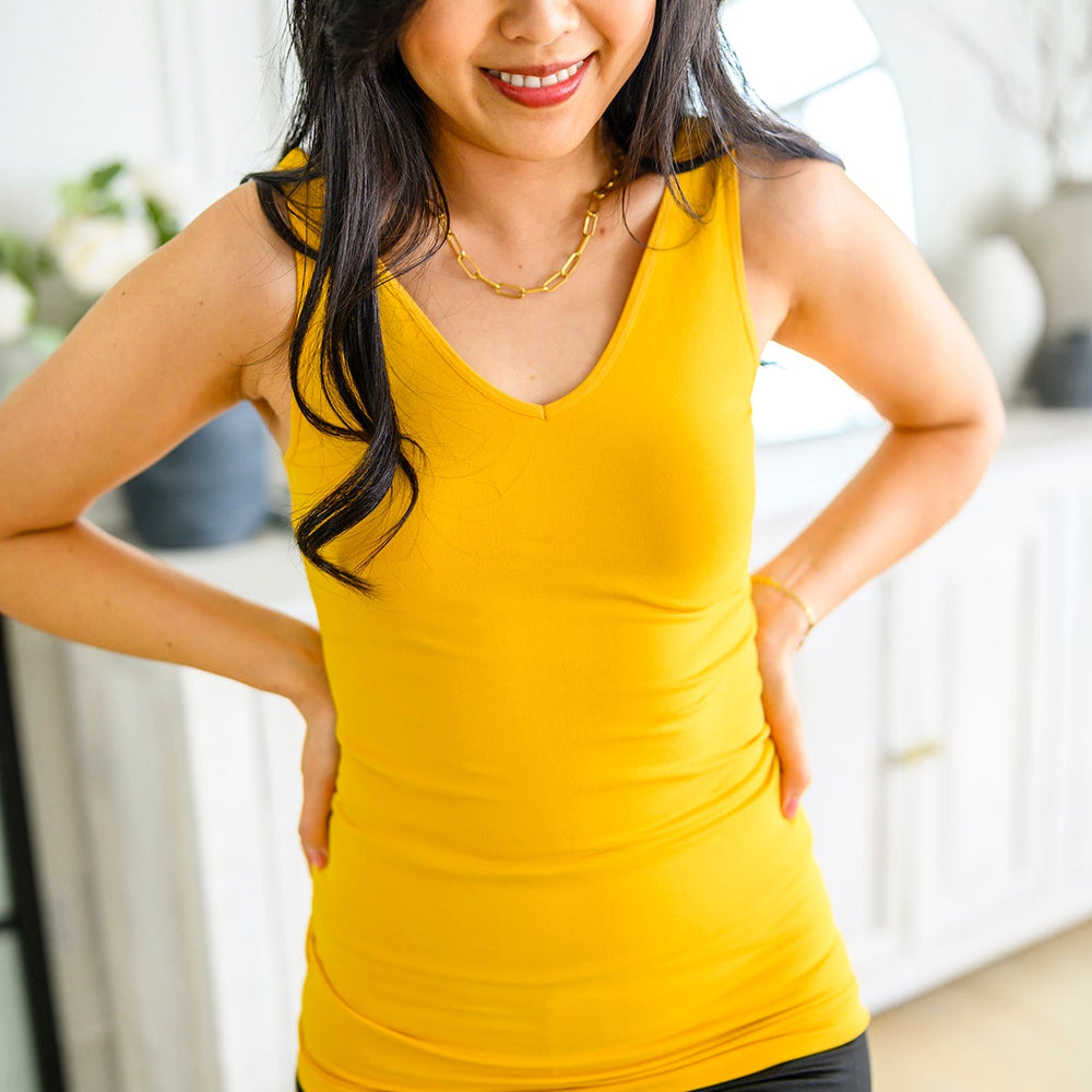 
                      
                        The Basics Reversible Longline Tank in Mustard
                      
                    