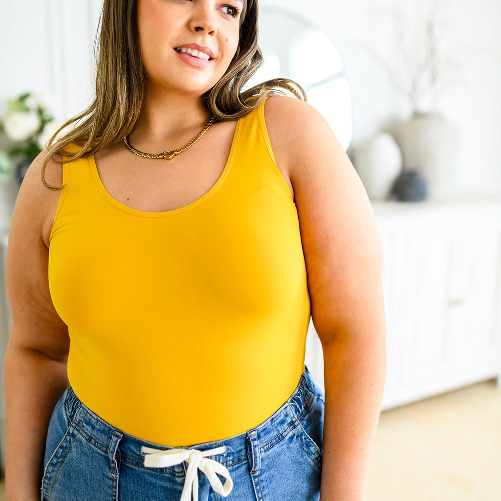 
                      
                        The Basics Reversible Longline Tank in Mustard
                      
                    