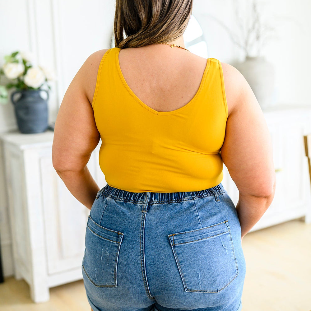 
                      
                        The Basics Reversible Longline Tank in Mustard
                      
                    