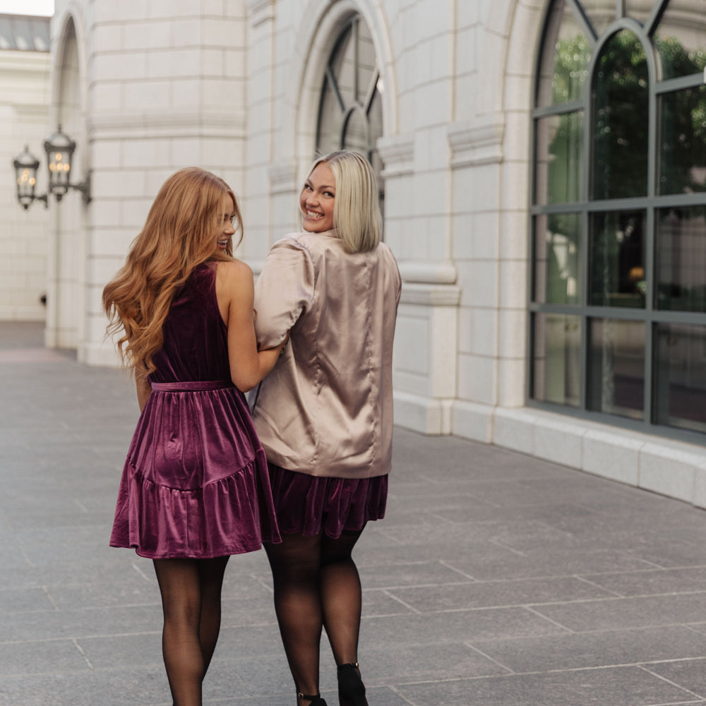 
                      
                        Tied In A Bow Velvet Dress
                      
                    