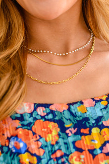  Triple Strand Layered Necklace