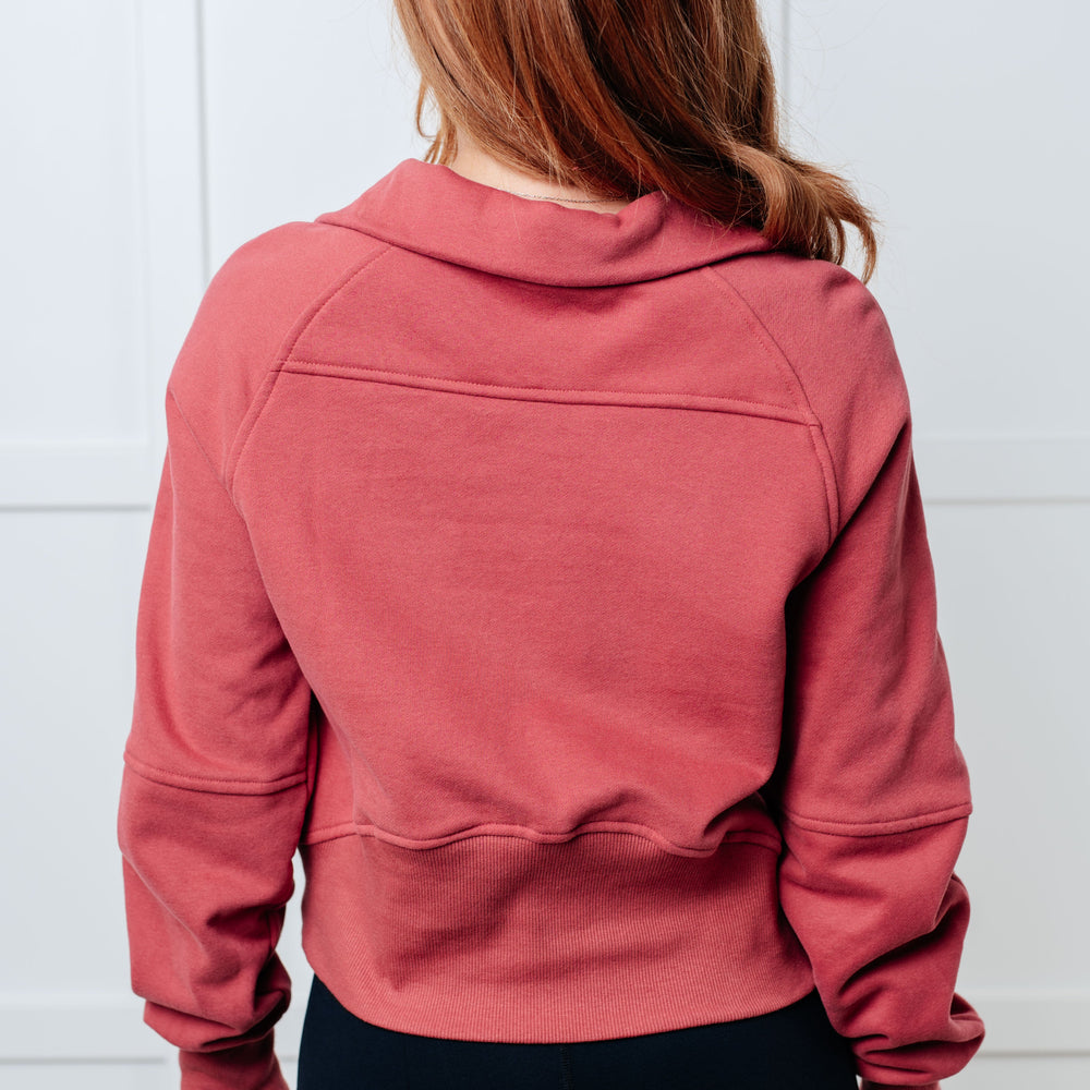 
                      
                        Under Her Spell Half Zip Pullover in Mauve
                      
                    