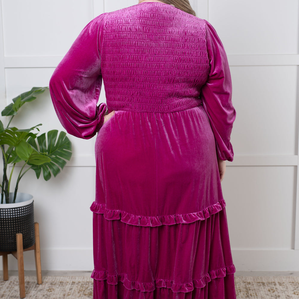 
                      
                        Velvet Flamenco Maxi Dress
                      
                    