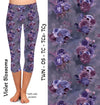 Violet Blossom Leggings & Capris with Pockets
