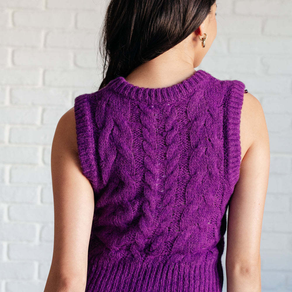 
                      
                        What's On Your Mind Cable Knit Vest
                      
                    