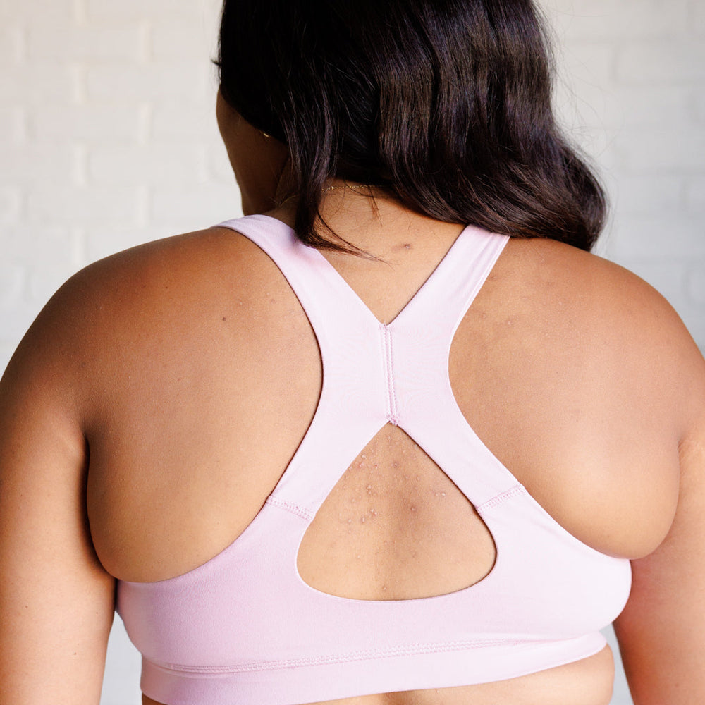 
                      
                        Working Out My Ego Cross Back Sports Bra in Mauve Peony
                      
                    