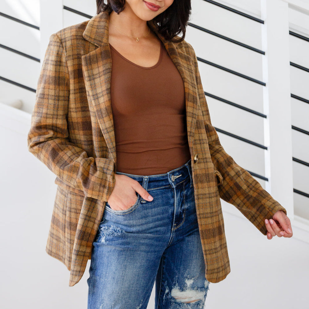 
                      
                        World Class Plaid Blazer
                      
                    