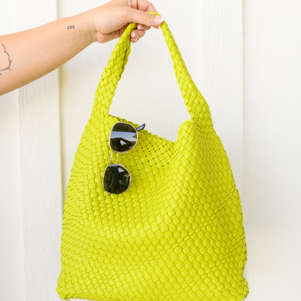 
                      
                        Woven and Worn Tote in Citron
                      
                    