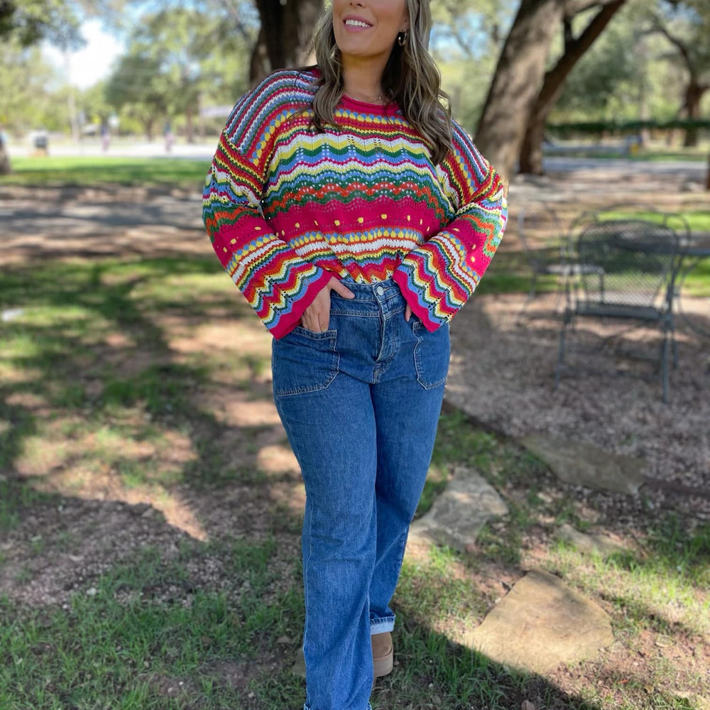 
                      
                        PREORDER: Abilene Crochet Sweater
                      
                    