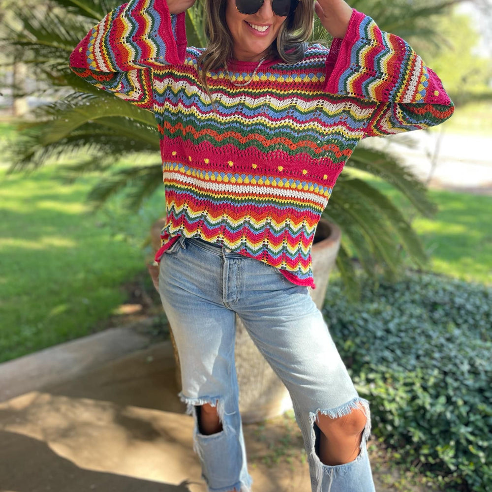 
                      
                        PREORDER: Abilene Crochet Sweater
                      
                    