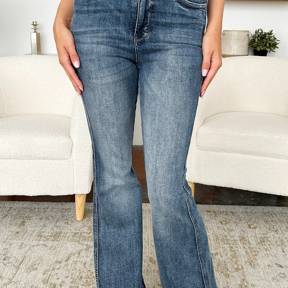 
                      
                        Sleek & Chic: High Waist Tummy Control Flare Jeans
                      
                    