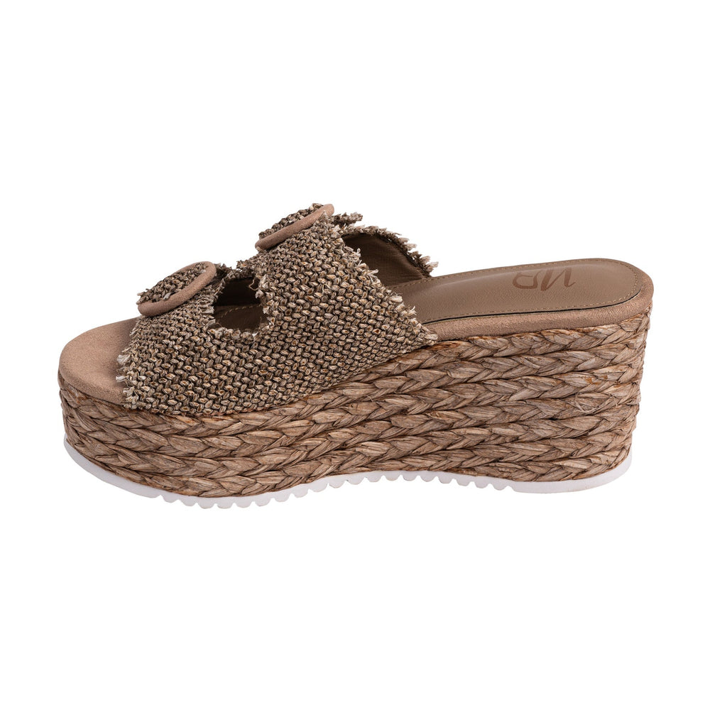 
                      
                        Eriwen Buckle Wedge in Taupe
                      
                    