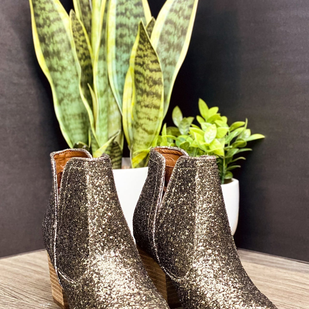 
                      
                        Fiera Booties in Bronze
                      
                    