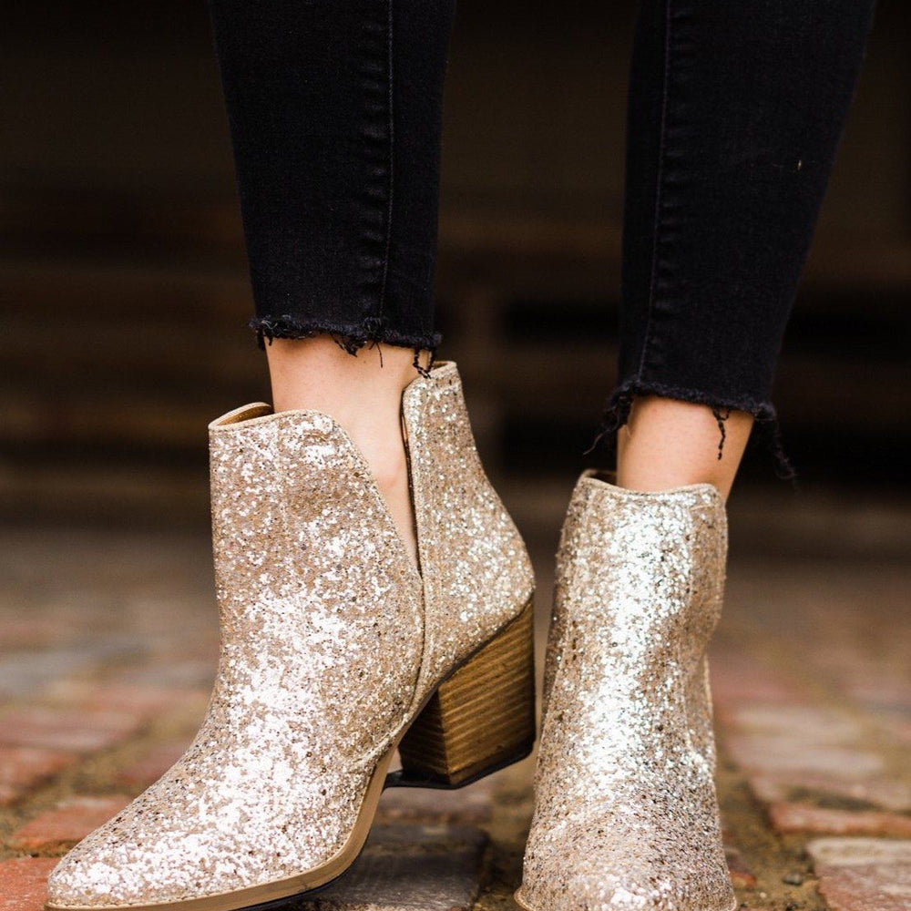 
                      
                        Fiera Booties in Gold
                      
                    