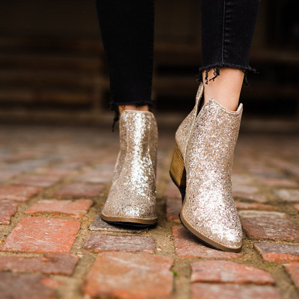 
                      
                        Fiera Booties in Gold
                      
                    