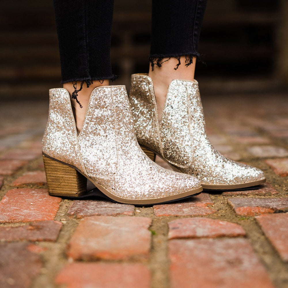 
                      
                        Fiera Booties in Gold
                      
                    