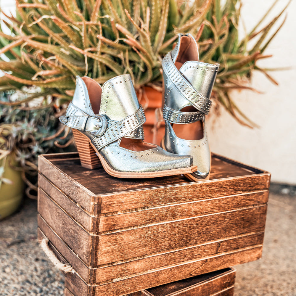 
                      
                        Fiona Ankle Boot in Silver
                      
                    