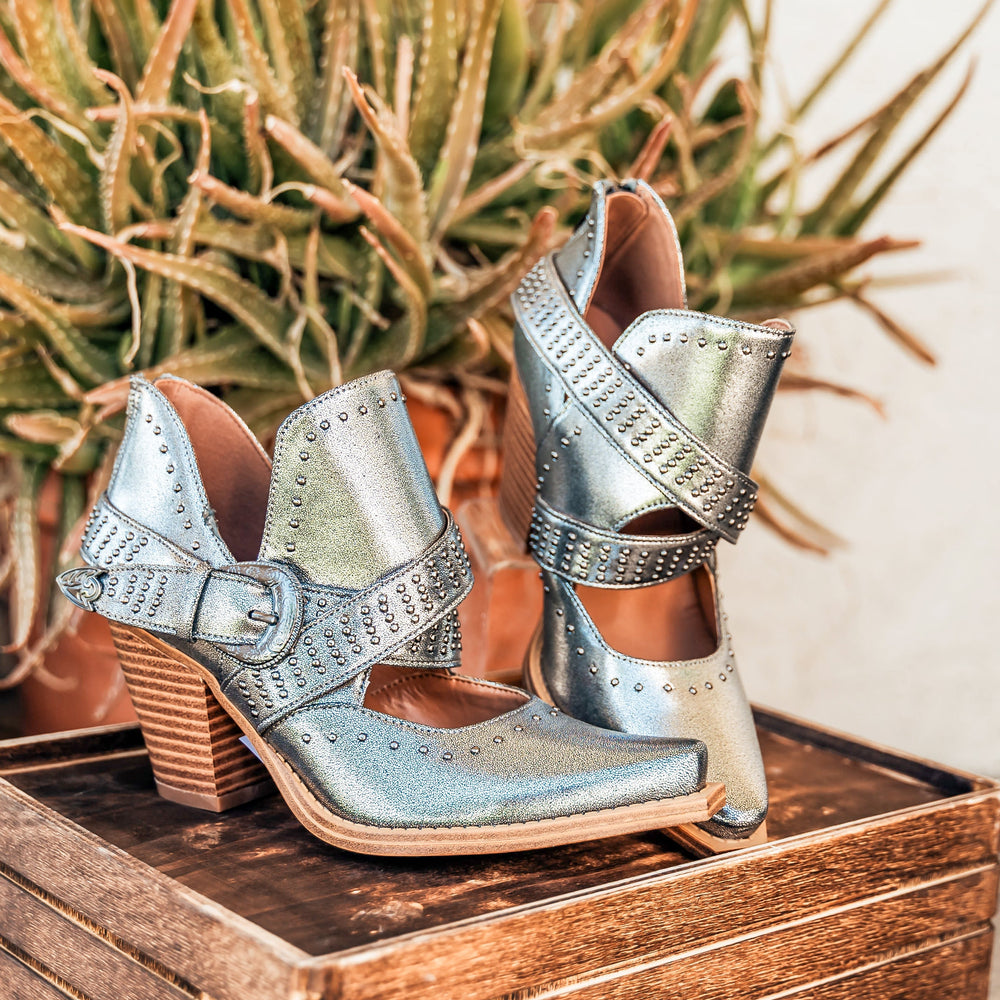 
                      
                        Fiona Ankle Boot in Silver
                      
                    