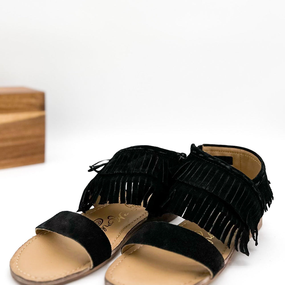 
                      
                        Fringe Star Sandal in Black
                      
                    