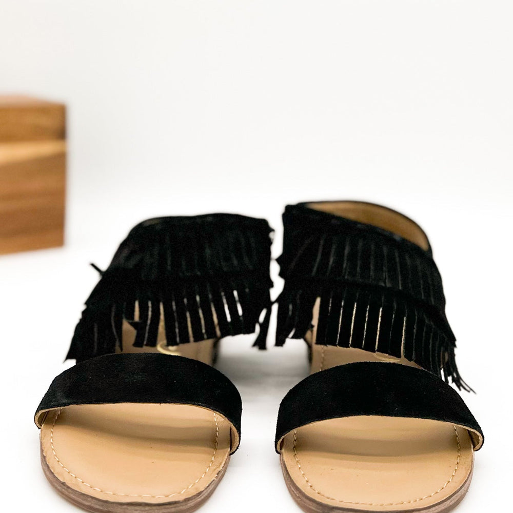 
                      
                        Fringe Star Sandal in Black
                      
                    