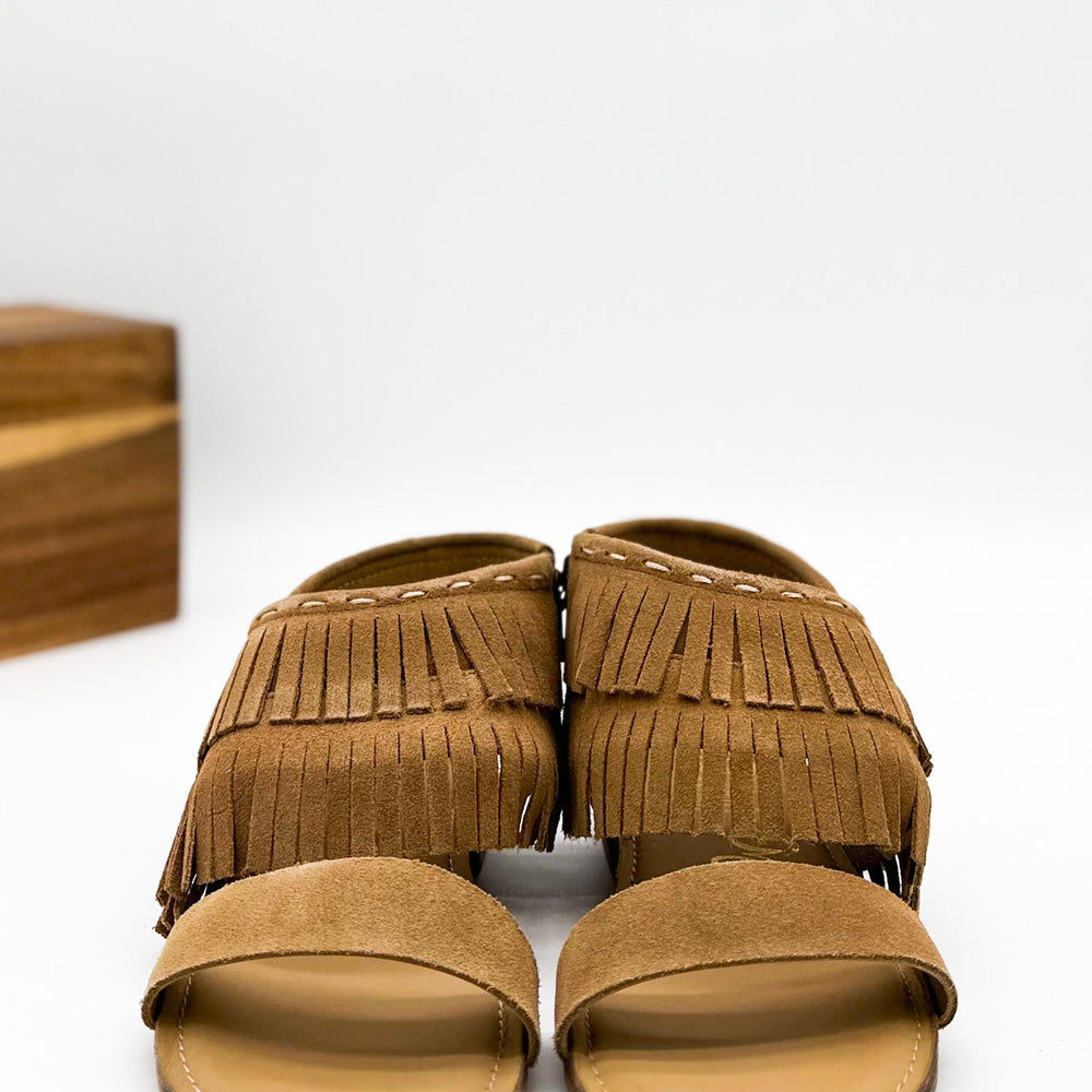 
                      
                        Fringe Star Sandal in Tan
                      
                    