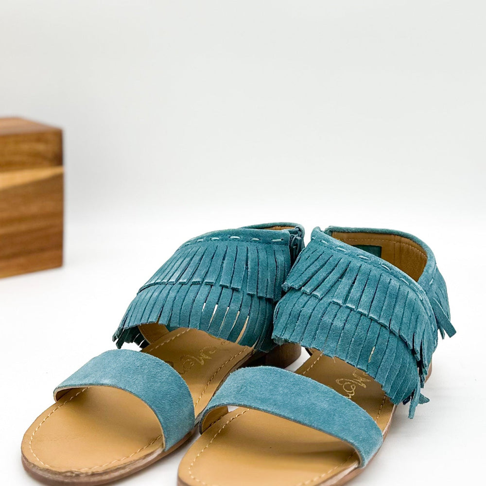 
                      
                        Fringe Star Sandal in Teal
                      
                    