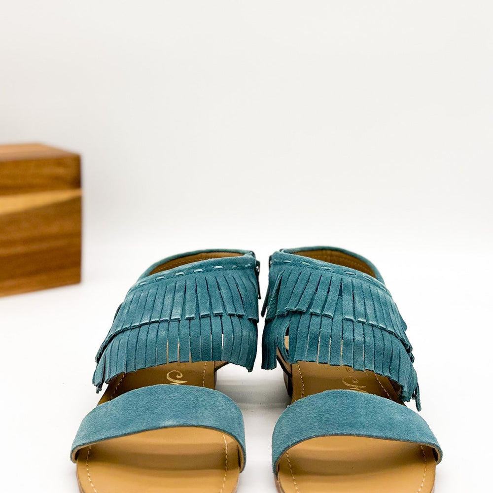 
                      
                        Fringe Star Sandal in Teal
                      
                    