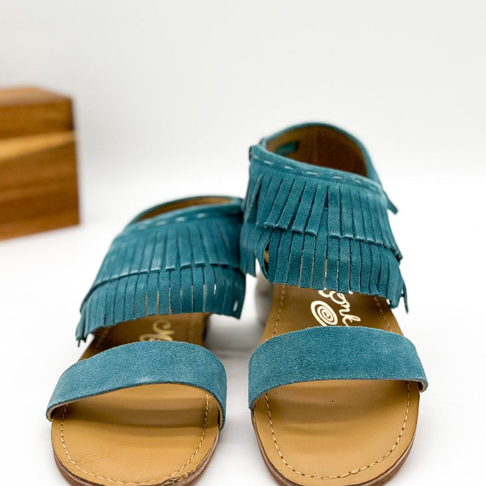 
                      
                        Fringe Star Sandal in Teal
                      
                    